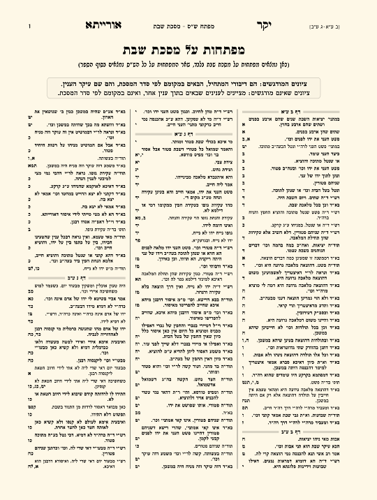 יקר אורייתא מפתחות א - עמוד 1 לדוגמה