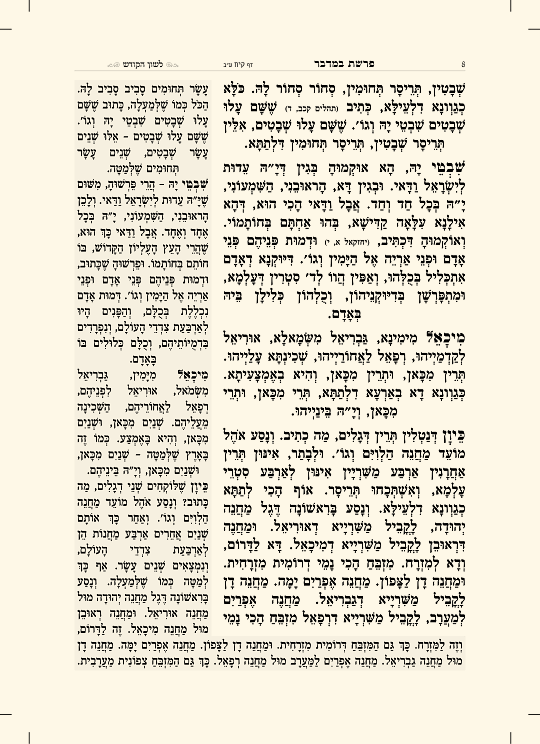 זוהר לשון הקודש - עמוד 8 לדוגמה