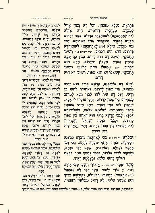 זוהר לשון הקודש - עמוד 10 לדוגמה